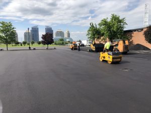 asphalt paving commercial work in progress